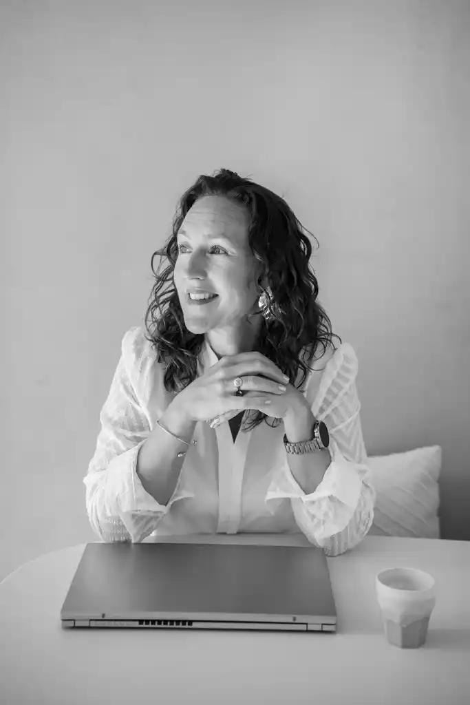 Wendy Kuin in zwart-wit